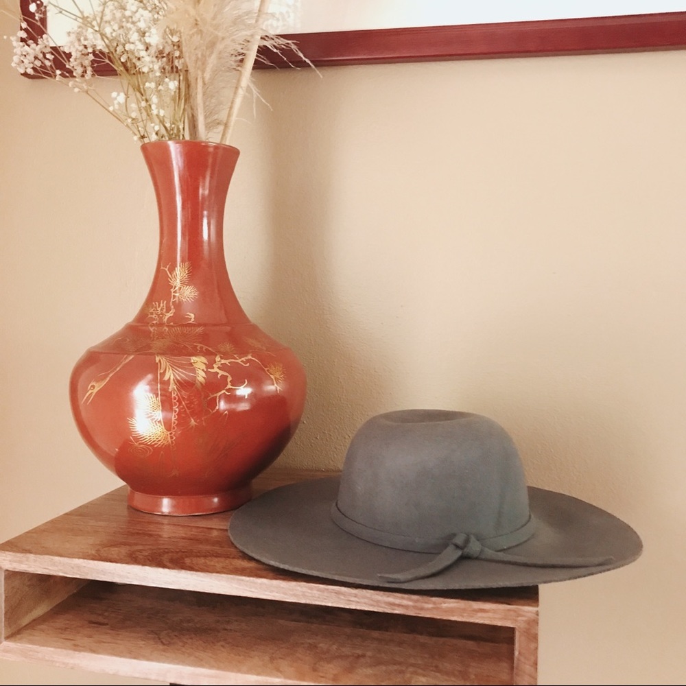 Grey Wool Floppy Hat